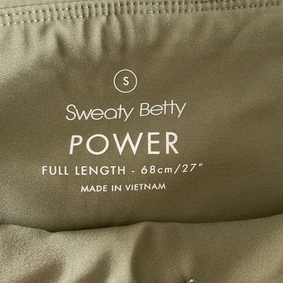 Sweaty Betty Power color block moss green workout full lenght leggings size S - Picture 4 of 9